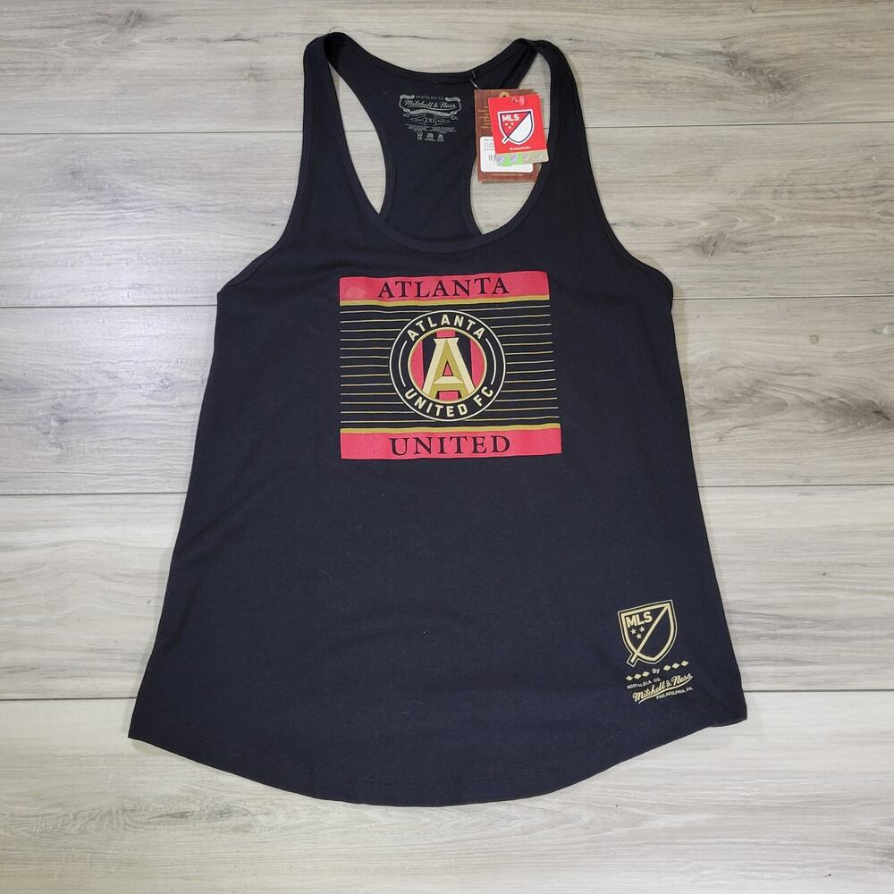 Atlanta United Tank Women's 2XL Black Mitchell & Ness MLS nEW